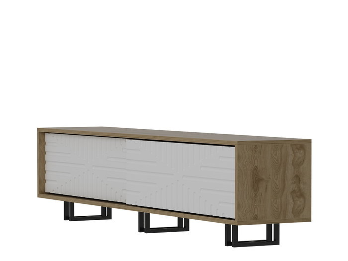 Hanah Home Soporte de TV Askal - Ud, Roble y Blanco